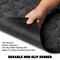 G128 Home Entrance Grey Geometric Floral Pattern Door Mat | 17x29.5 In | Thick Absorbent Natural Rubber Non Slip, Indoor/Outdoor, Easy Clean, Welcome Mats for Front Door/Patio/Garage